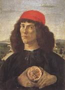 Young Man With a Medallion of Cosimo (mk45) Sandro Botticelli